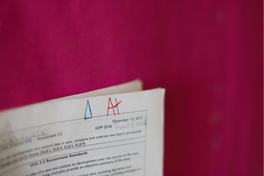 Paper marked with A+